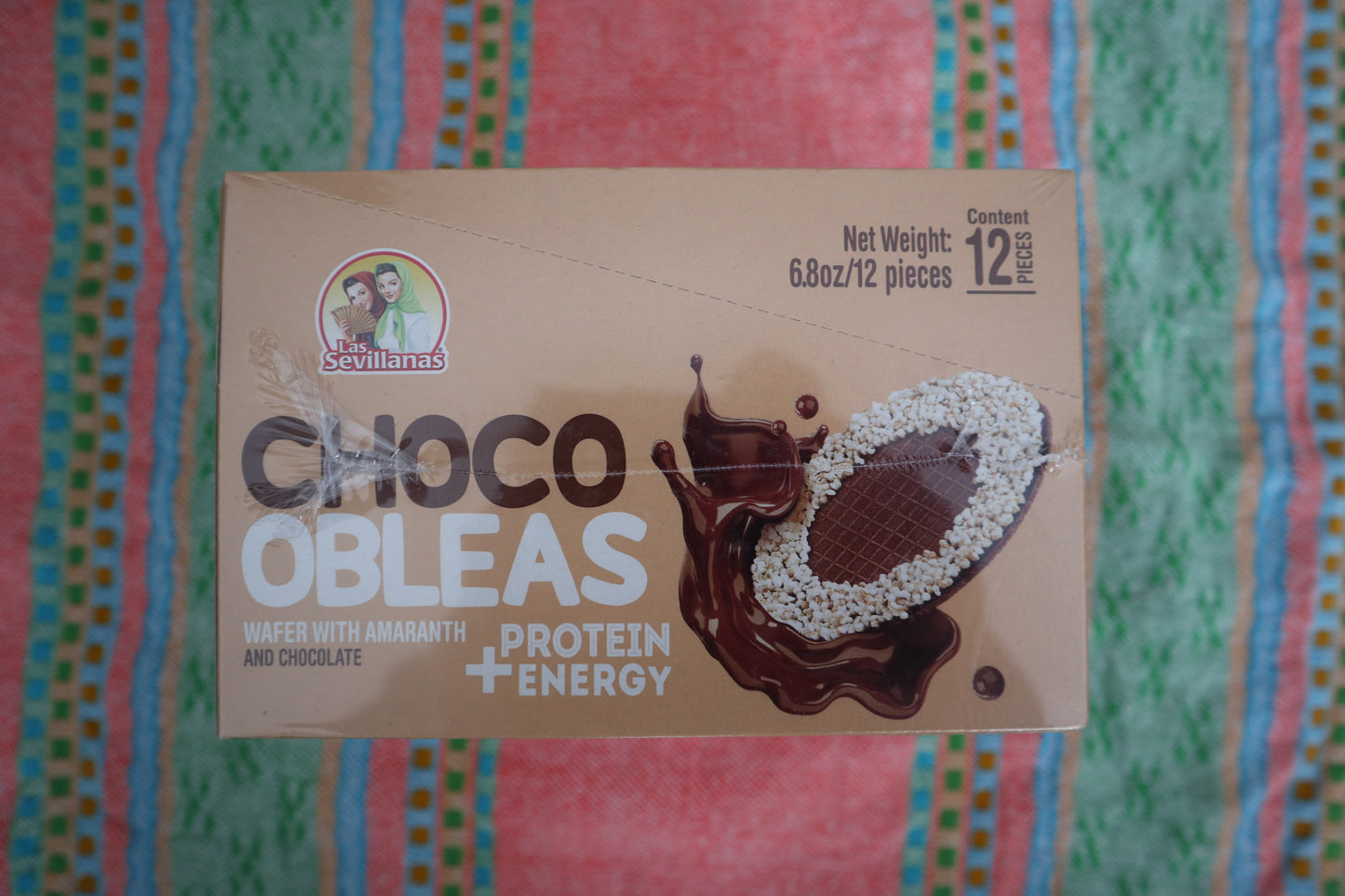 Boîte de 12 Choco Obleas (chocolat avec gaufrettes à l'amarante)