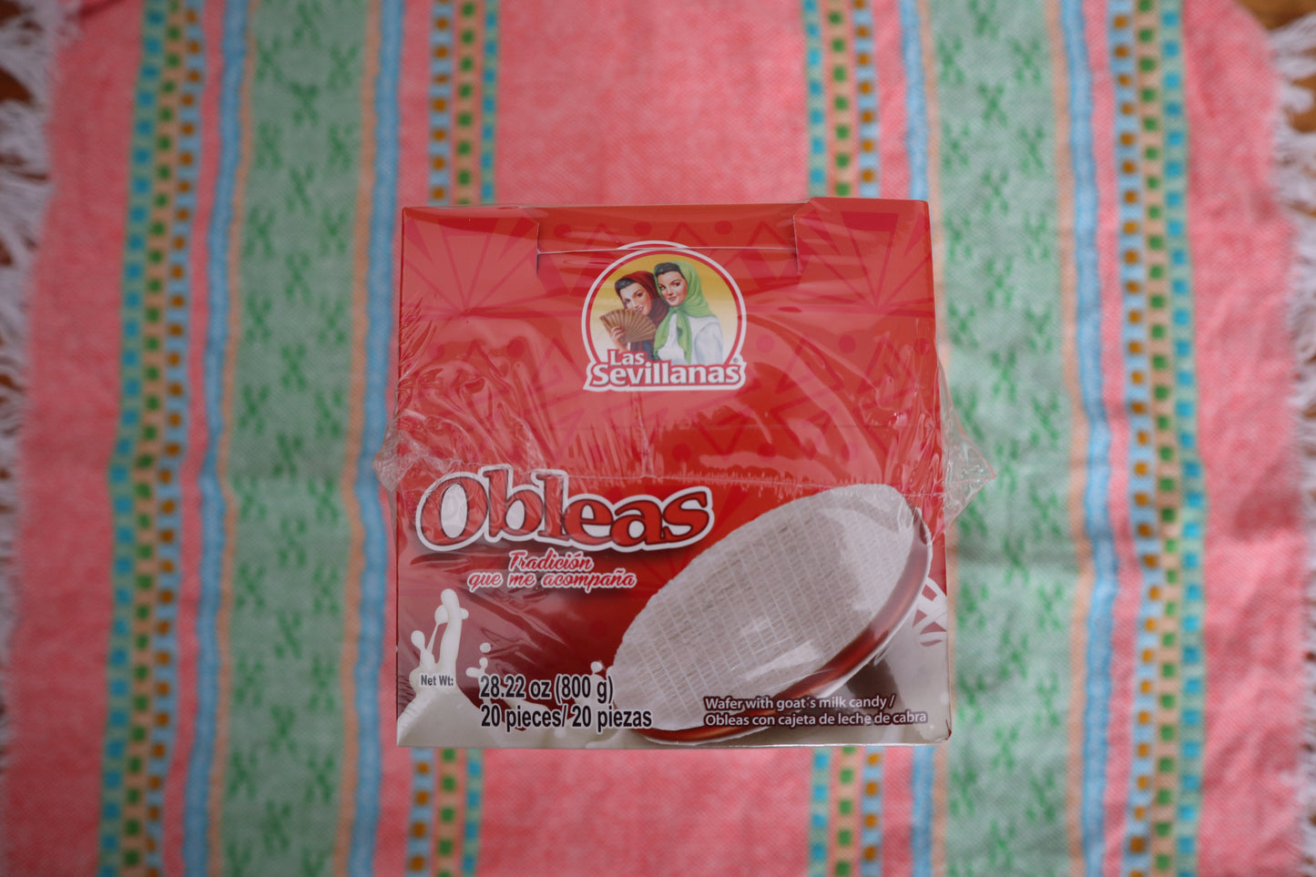 Box of 20 Obleas with Cajeta – Wafers Stuffed with Goat Milk Caramel