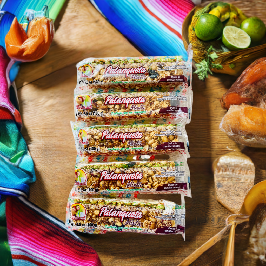 Box of 9 Palanquetas – Traditional Mexican Peanut Brittle Bars