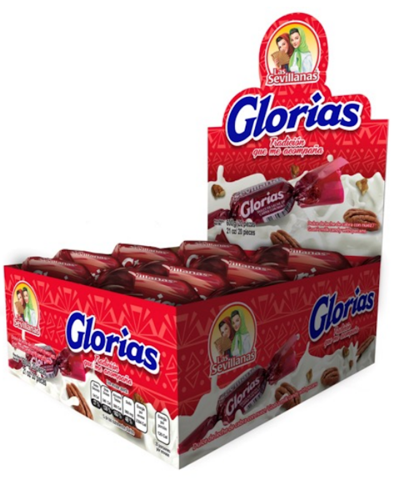 Boîte de 20 Glorias (bonbons moelleux au caramel)