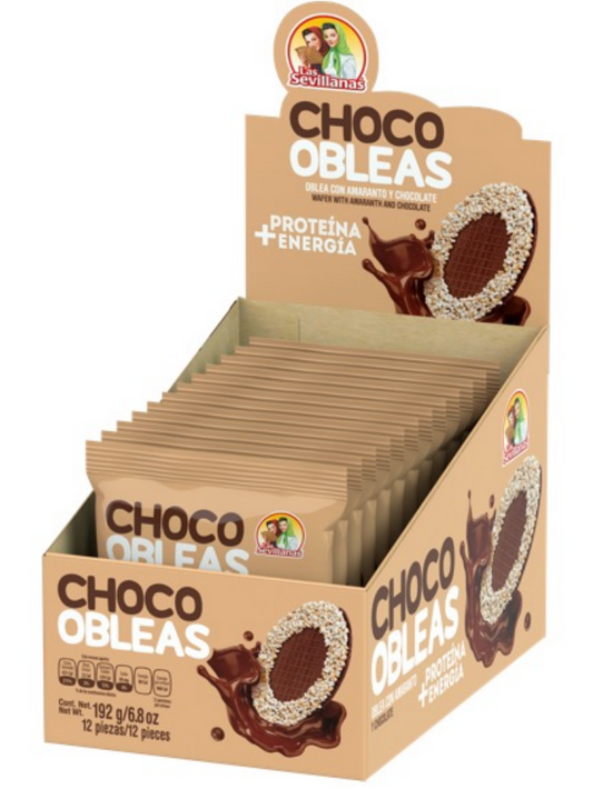 Box of 12 Choco Obleas – Chocolate Amaranth Wafers