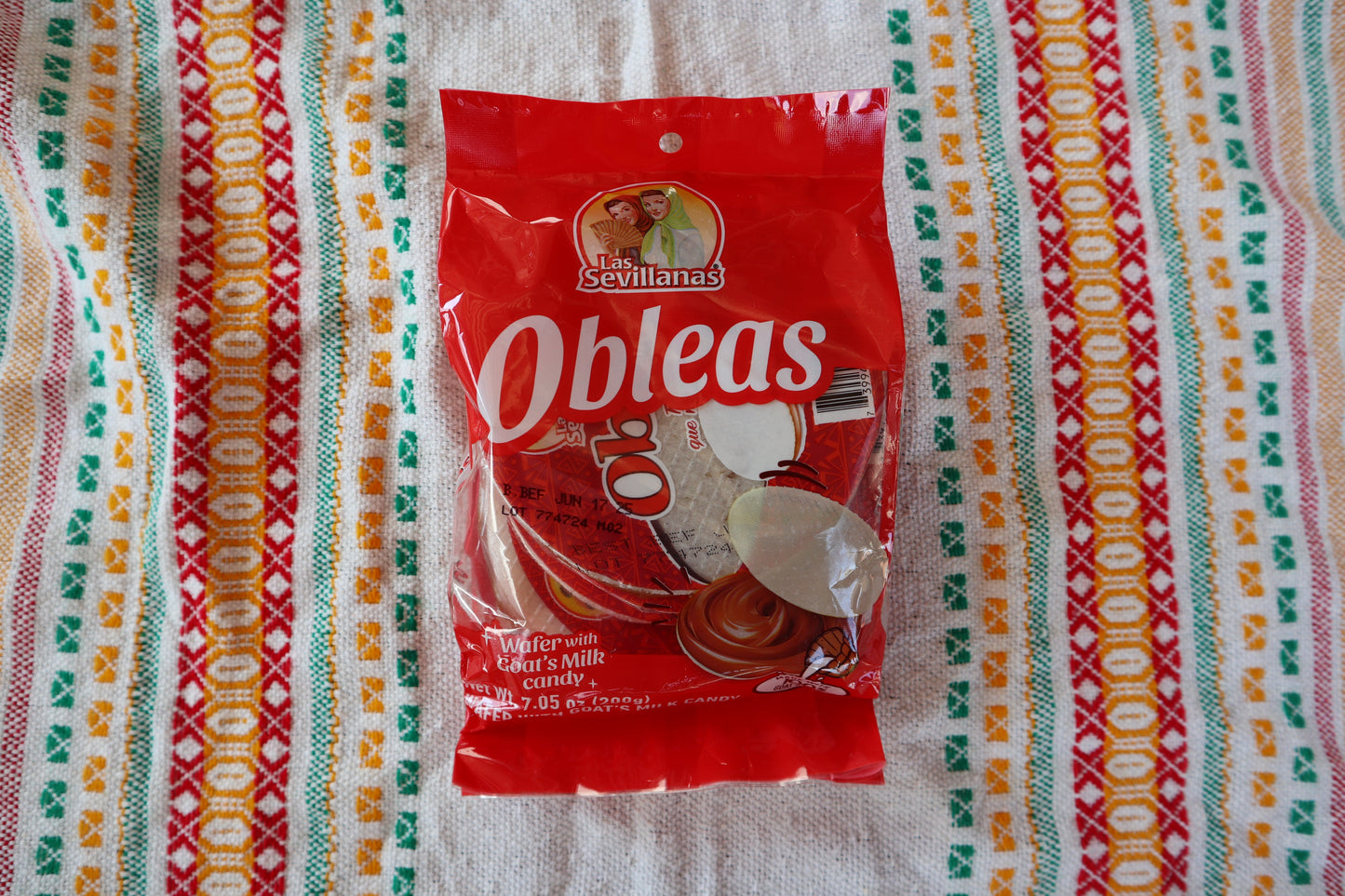 Bag of Obleas with Cajeta – Wafers Filled with Goat Milk Caramel