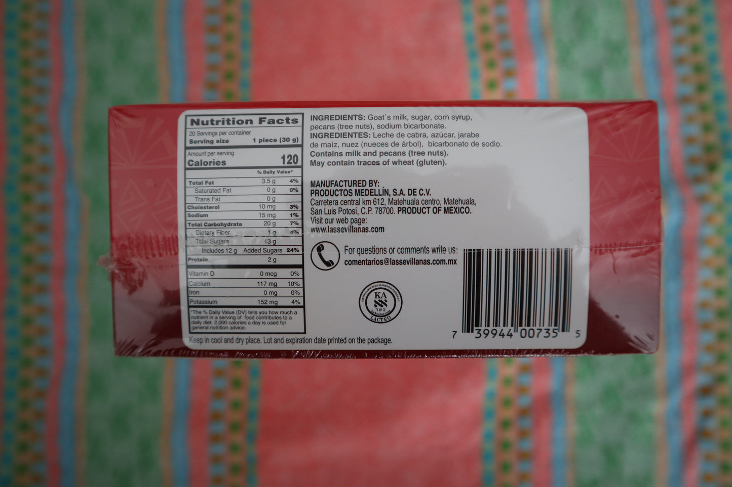 Boîte de 20 Glorias (bonbons moelleux au caramel)